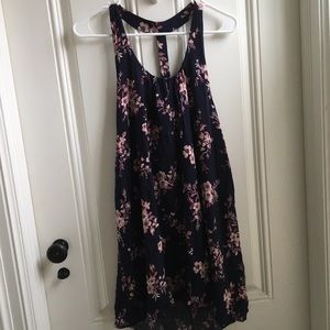 Loose fitting floral cotton dress
